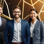 Home 18 PP 대출 투자자의 경험담 공유 - **Prompt:** A diverse group of people, including young professionals and small business owners, stan...