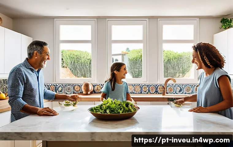 PP 대출 산업의 주요 기업 분석 - **Prompt:** A cheerful Portuguese family of four (parents and two school-aged children) is happily g...