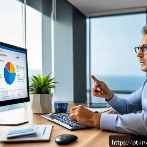Home 17 PP 대출 투자자의 성과 평가 방법 - A detailed and professional financial dashboard scene showing a Portuguese-speaking investor analyzi...